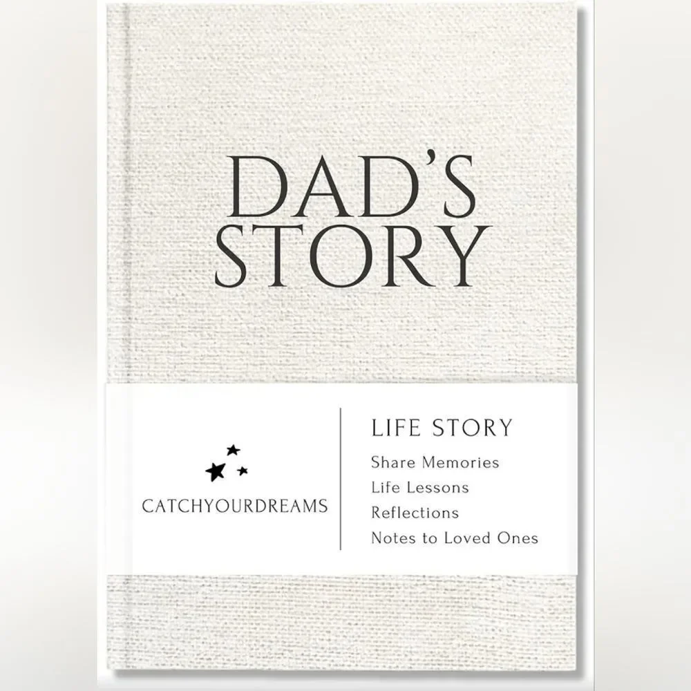 🔸️⏭️NIB Hardcover Linen Dad's Story Keepsake Journal